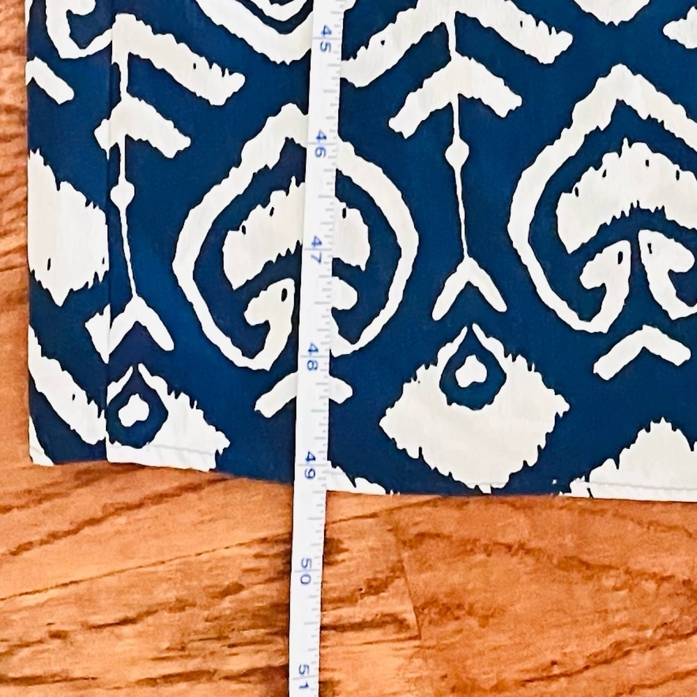 Indulge blue and white geometric print sleeveless maxi dress size Small - Picture 10 of 13